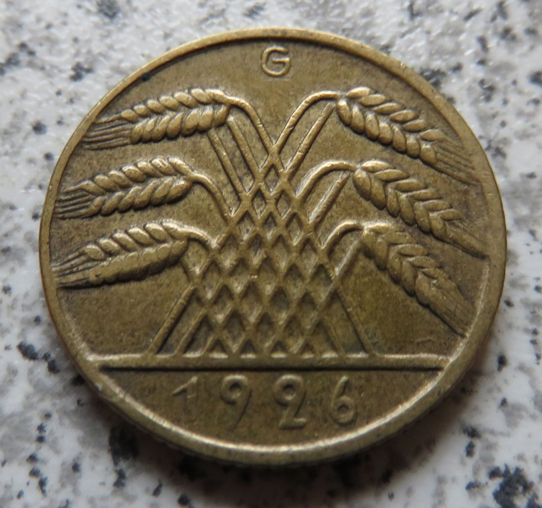  Weimarer Republik 10 Reichspfennig 1926 G   