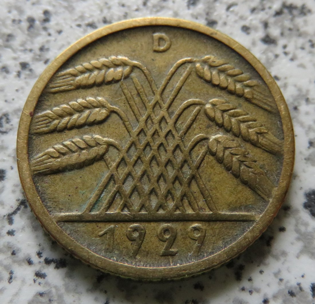  Weimarer Republik 10 Reichspfennig 1929 D   