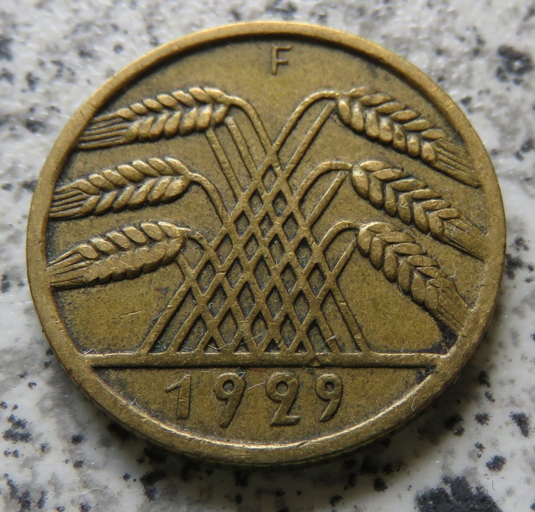  Weimarer Republik 10 Reichspfennig 1929 F   