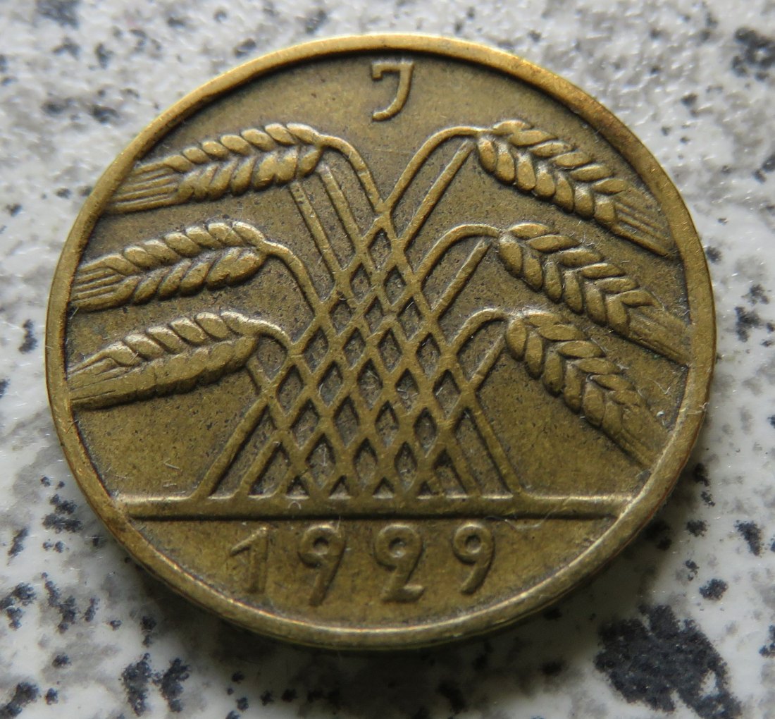  Weimarer Republik 10 Reichspfennig 1929 J   