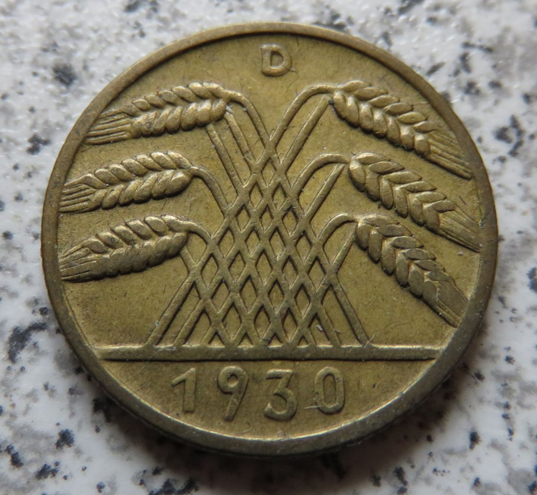  Weimarer Republik 10 Reichspfennig 1930 D   