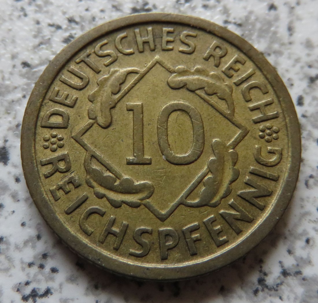  Weimarer Republik 10 Reichspfennig 1930 D   