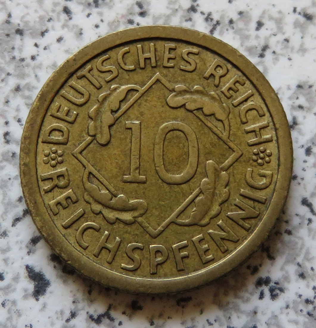  Weimarer Republik 10 Reichspfennig 1930 F   