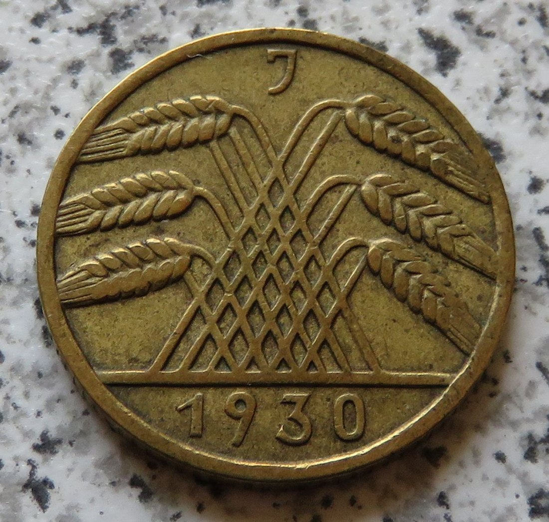  Weimarer Republik 10 Reichspfennig 1930 J   