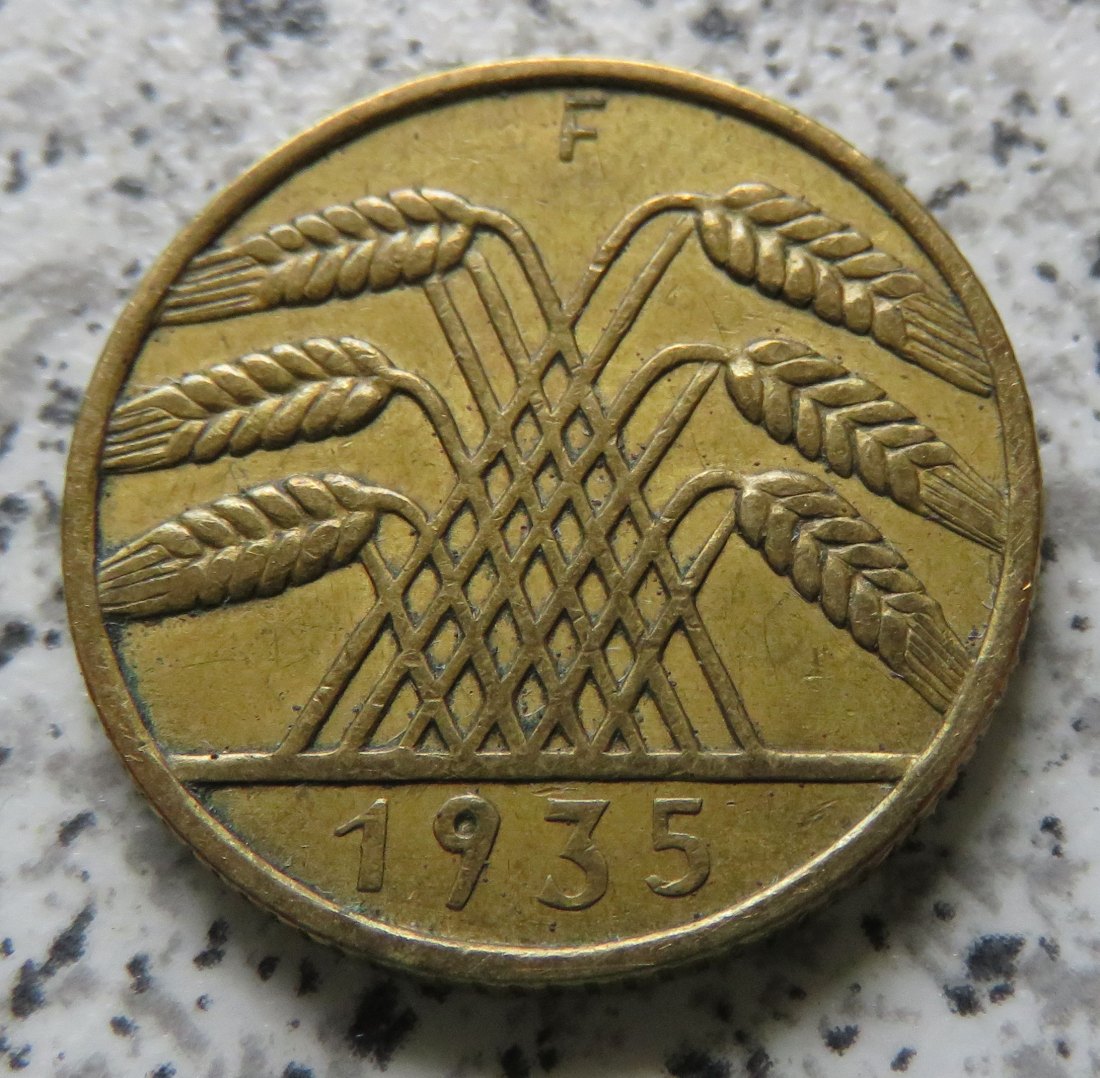  Weimarer Republik 10 Reichspfennig 1935 F   