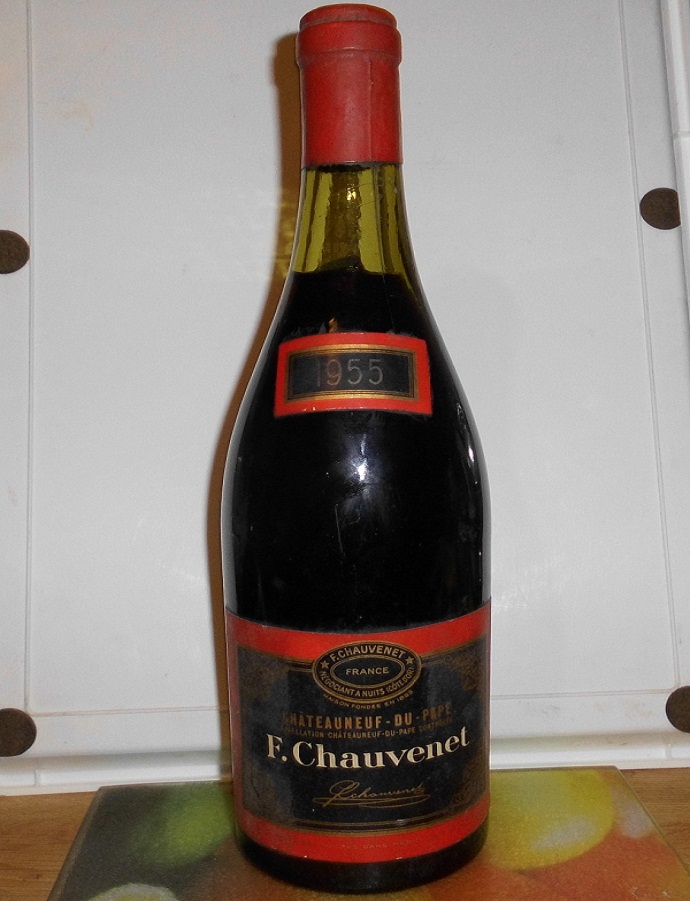  Antikwein Francoise Chauvenet Chateauneuf du Pape 1955 Rhone Frankreich 0,75l   