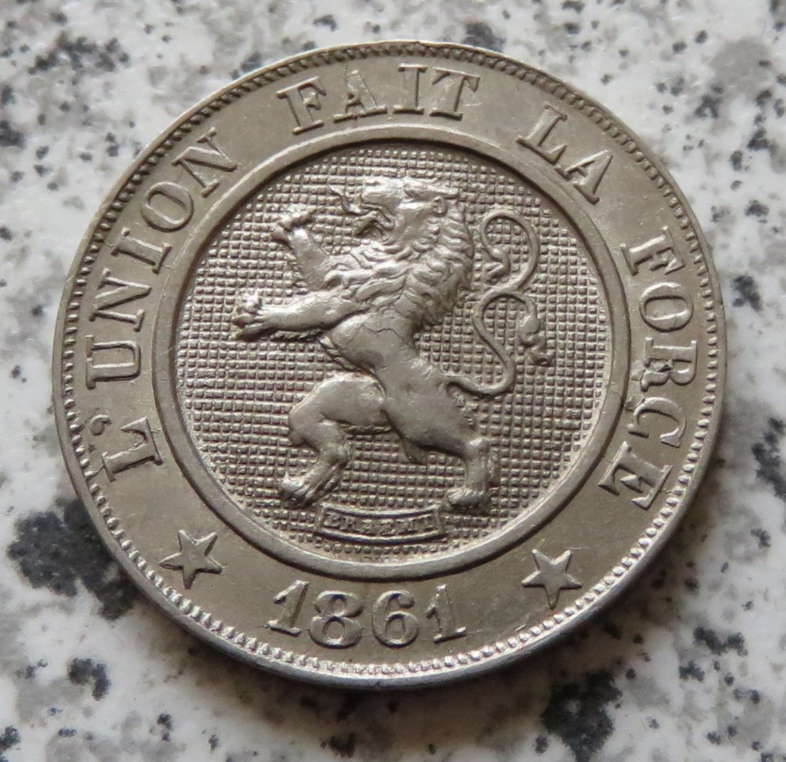  Belgien 10 Centimes 1861   