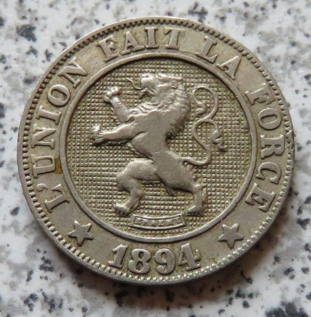  Belgien 10 Centimes 1894, französisch   