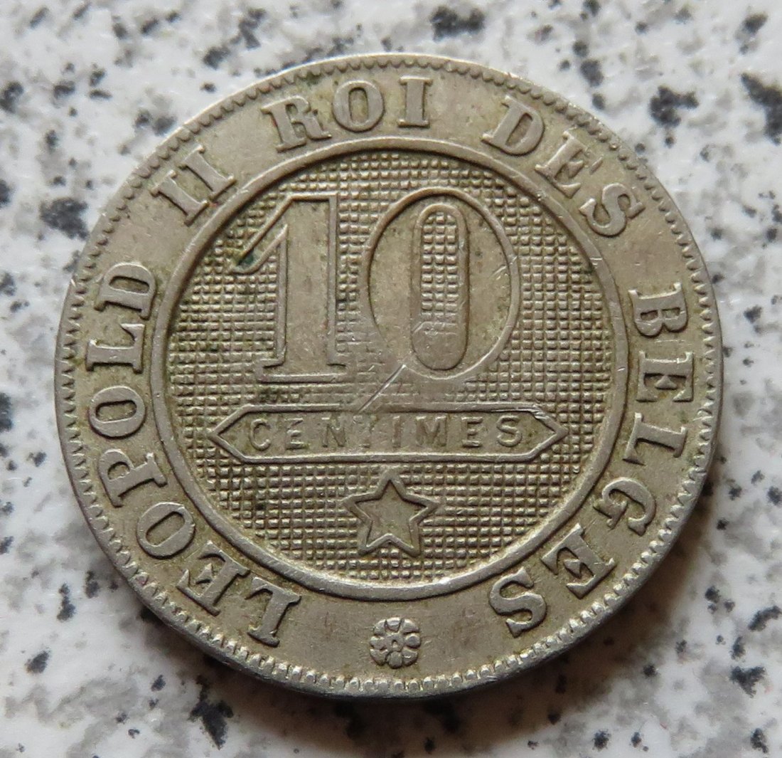  Belgien 10 Centimes 1894, französisch   