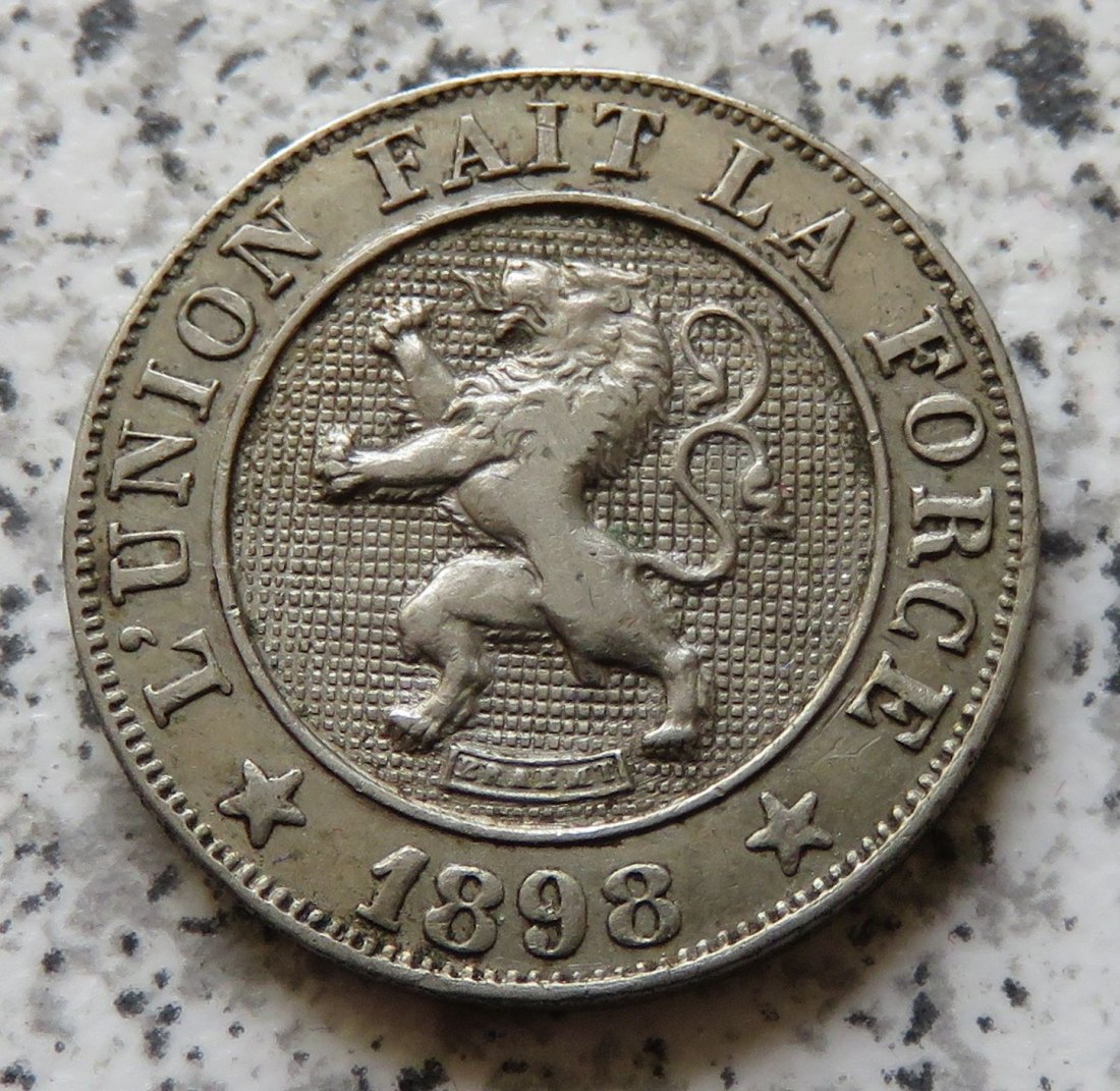  Belgien 10 Centimes 1898, französisch   