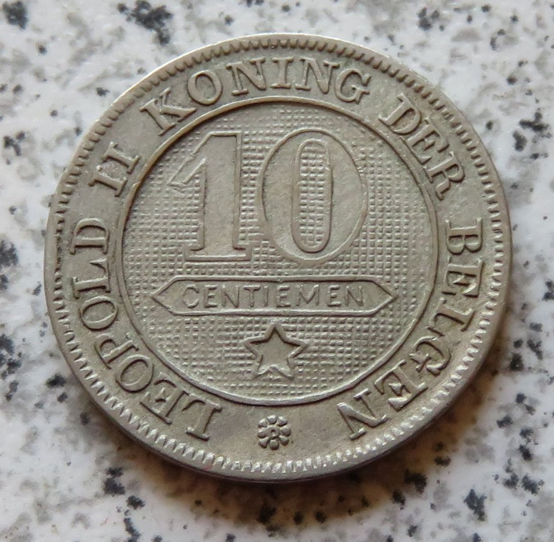  Belgien 10 Centimes 1901, flämisch   