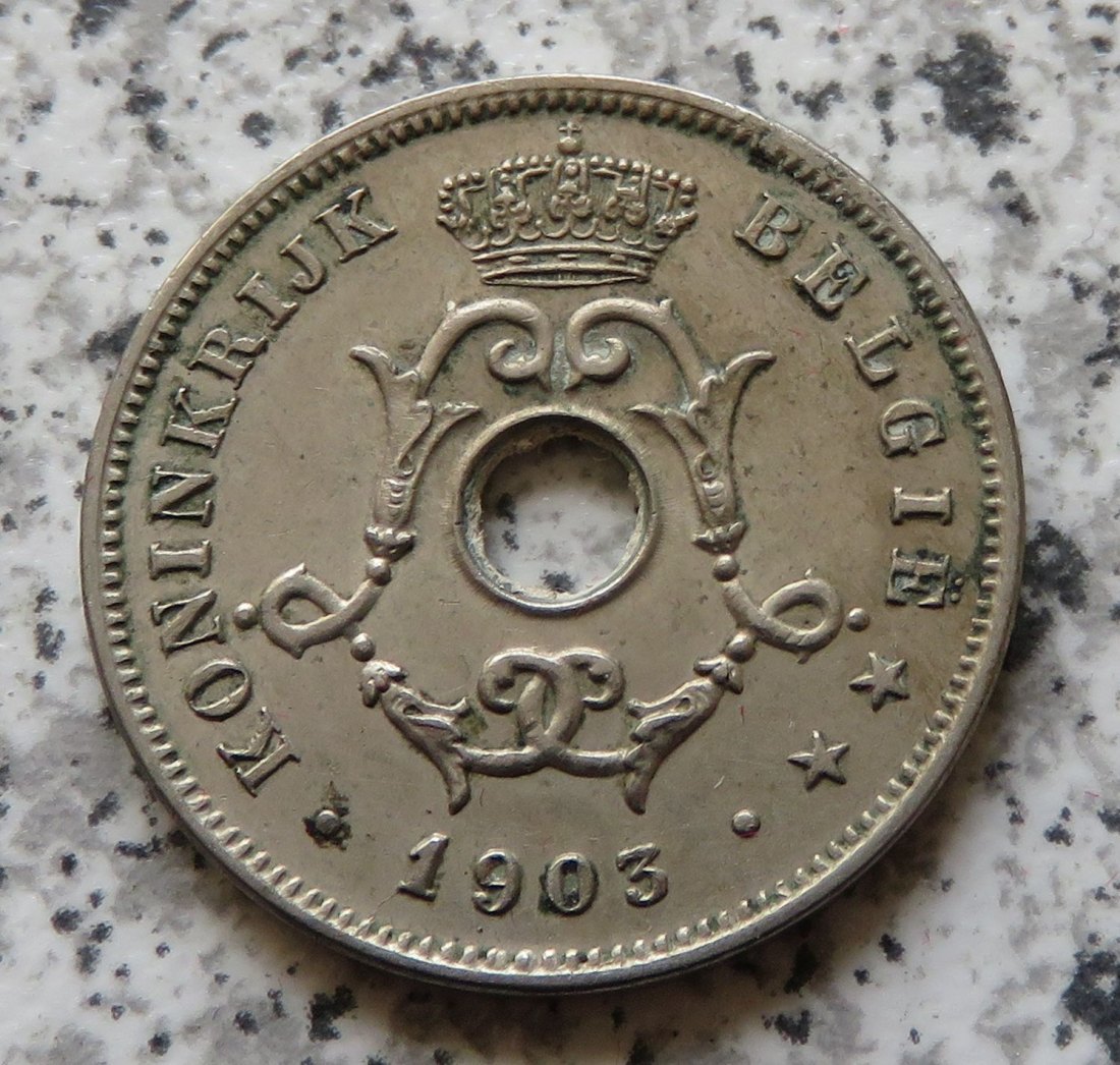  Belgien 10 Centimes 1903, flämisch   