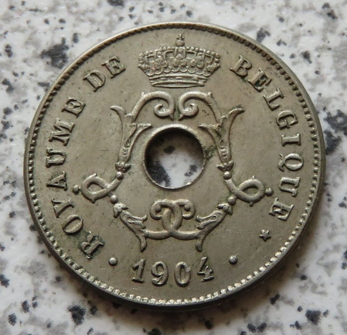  Belgien 10 Centimes 1904, französisch   