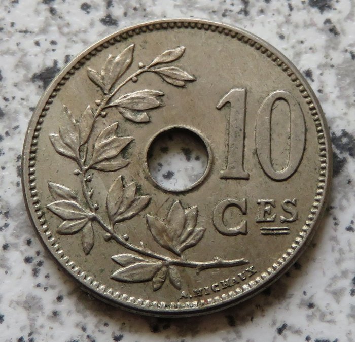  Belgien 10 Centimes 1904, französisch   