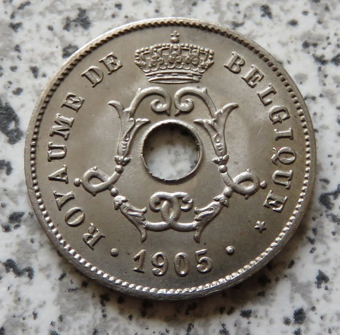  Belgien 10 Centimes 1905, französisch, Erhaltung   