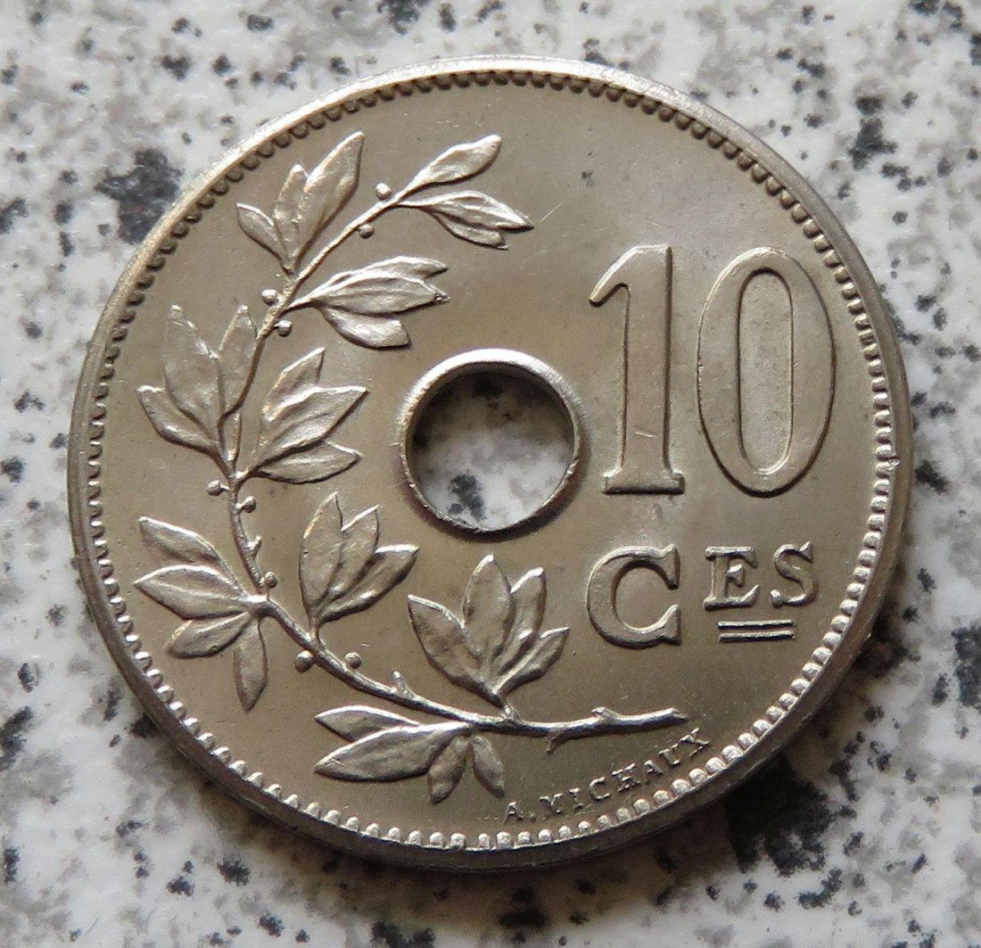  Belgien 10 Centimes 1905, französisch, Erhaltung   