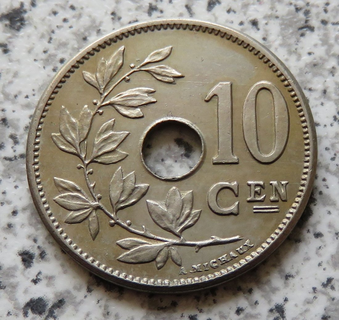  Belgien 10 Centimes 1905, flämisch, besser   