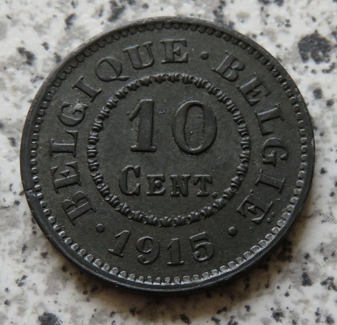  Belgien 10 Centimes 1915, Erhaltung   