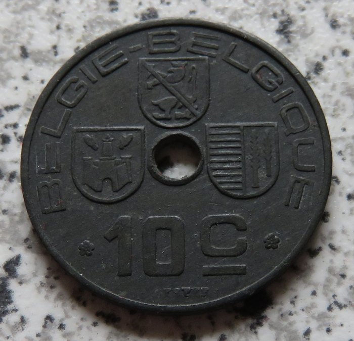  Belgien 10 Centimes 1944   