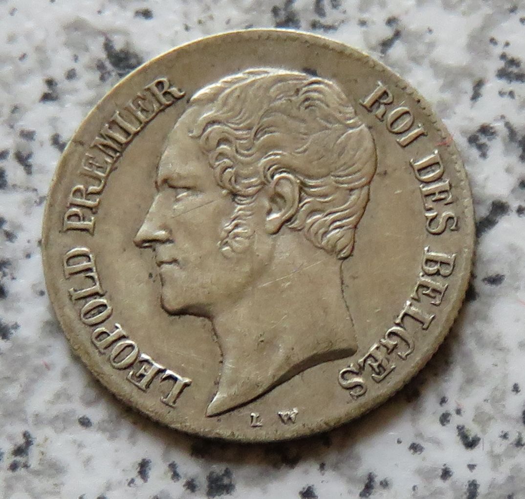  Belgien 20 Centimes 1853, besser   