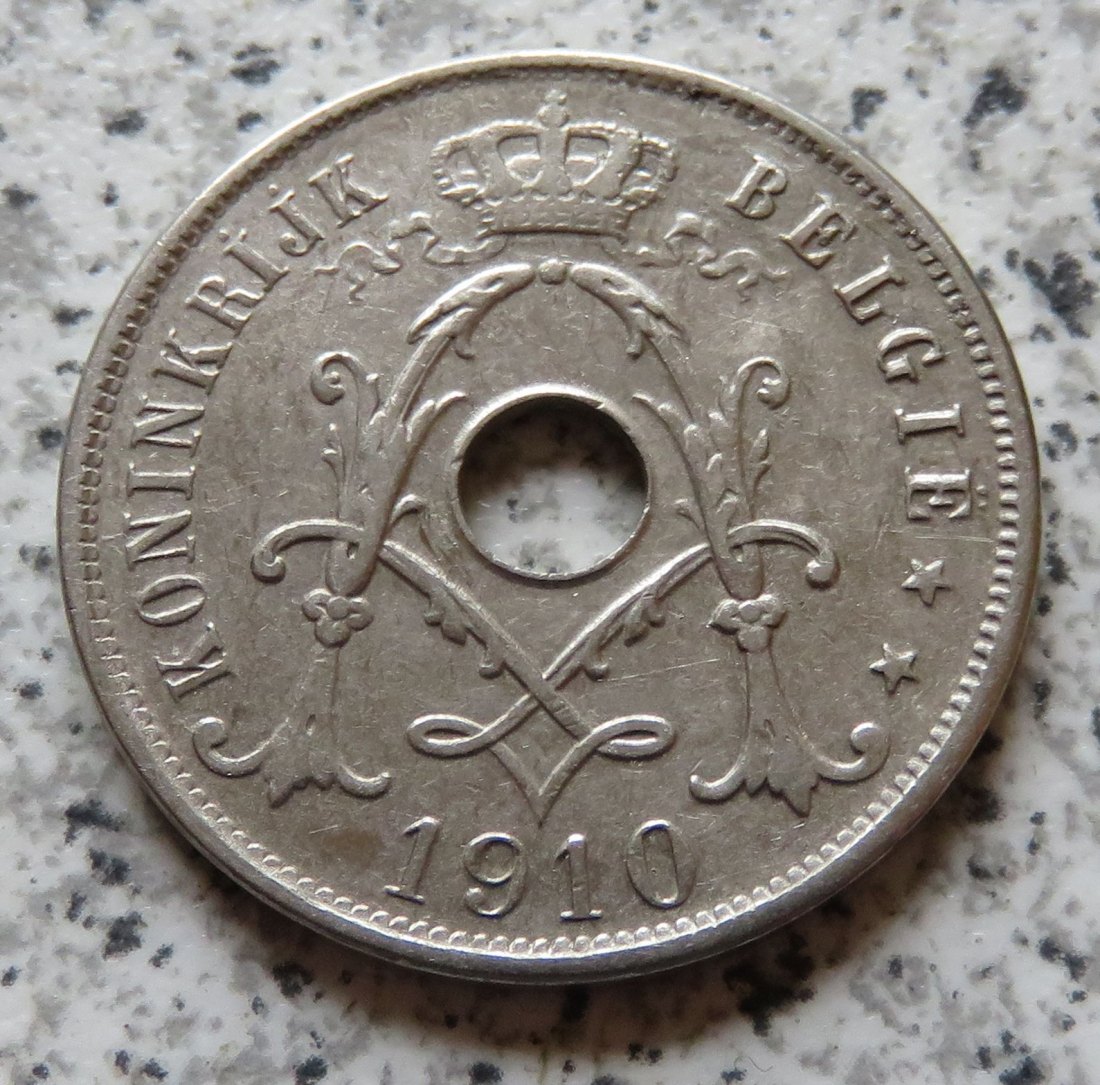  Belgien 25 Centimes 1910, flämisch   