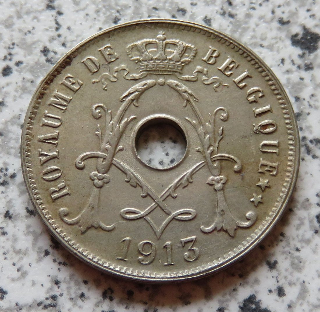  Belgien 25 Centimes 1913, französisch   