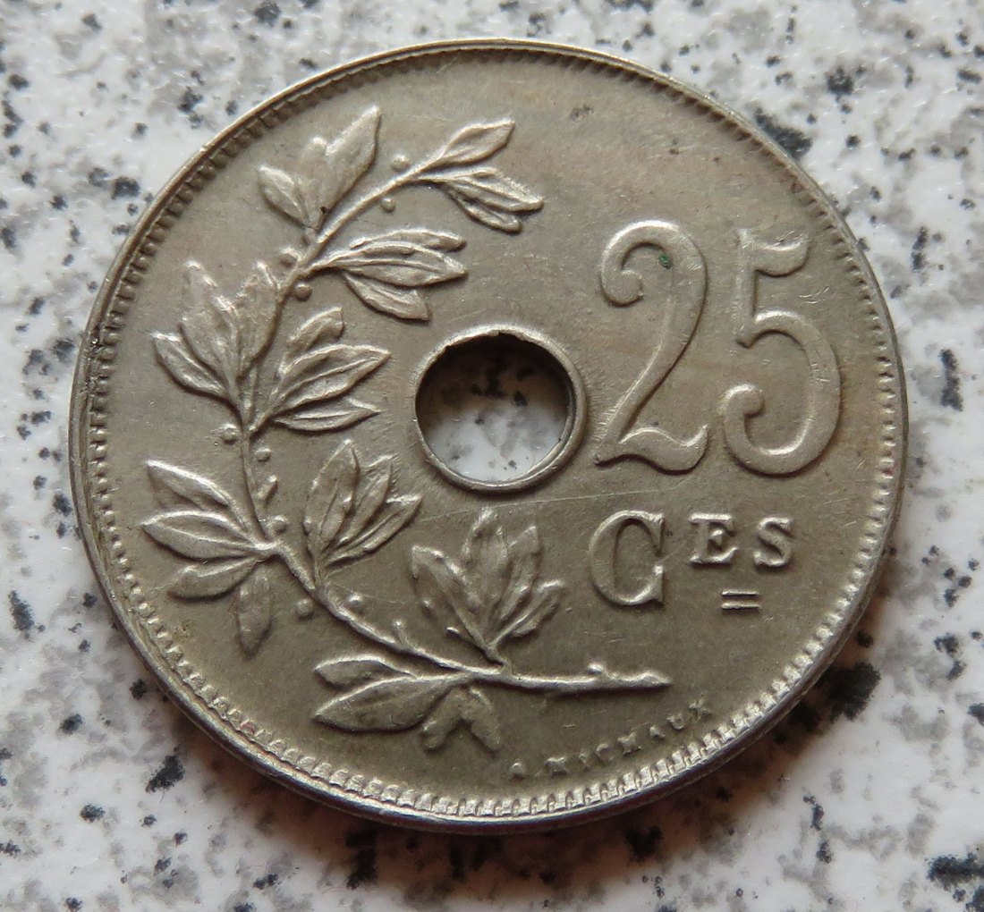  Belgien 25 Centimes 1913, französisch   