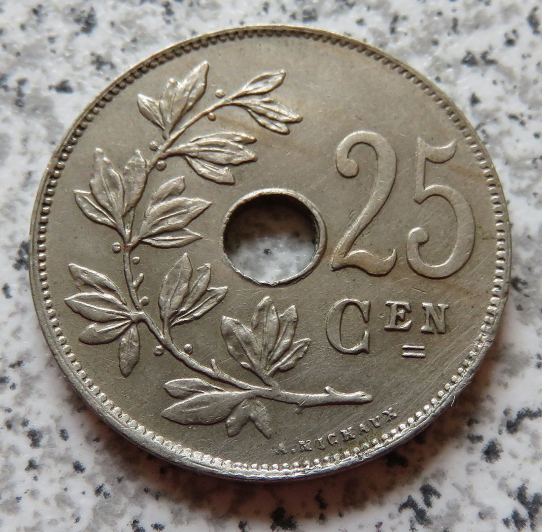  Belgien 25 Centimes 1913, flämisch   