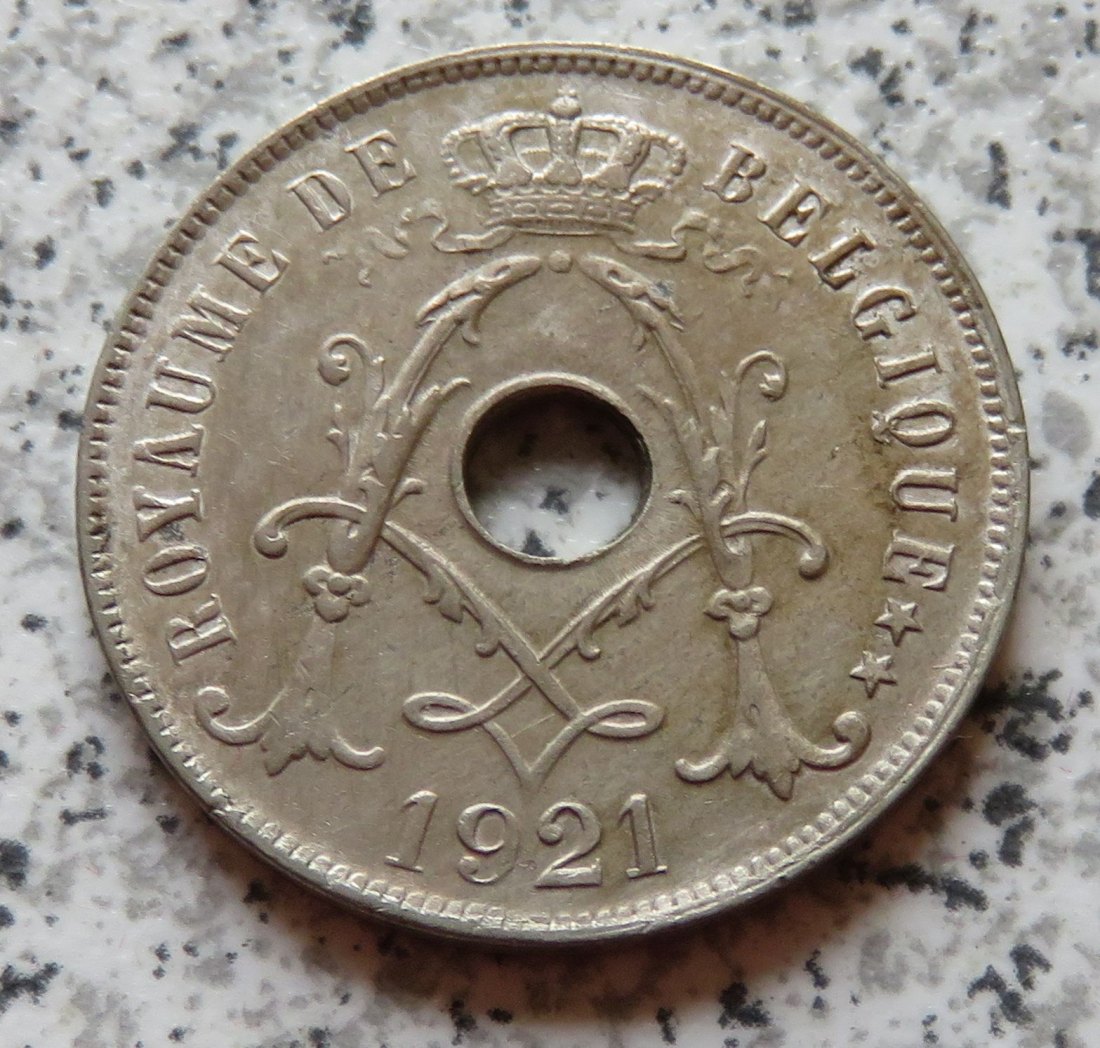  Belgien 25 Centimes 1921, französisch   