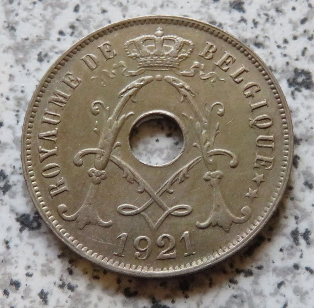  Belgien 25 Centimes 1921, französisch   