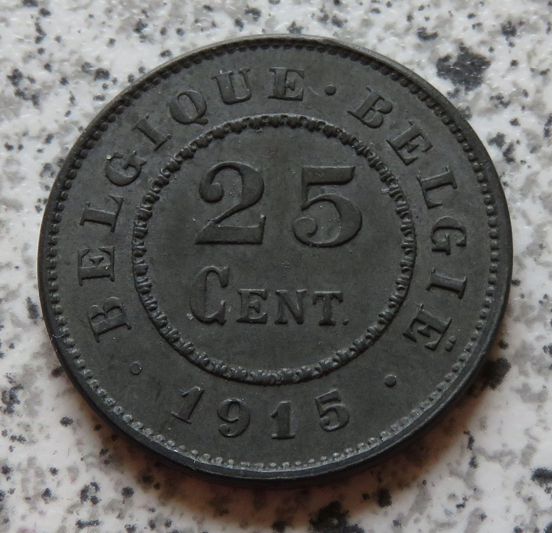  Belgien 25 Centimes 1915, besser   