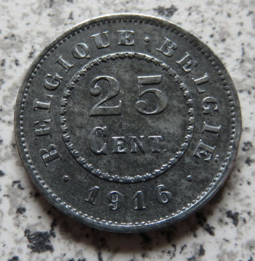  Belgien 25 Centimes 1916, besser   