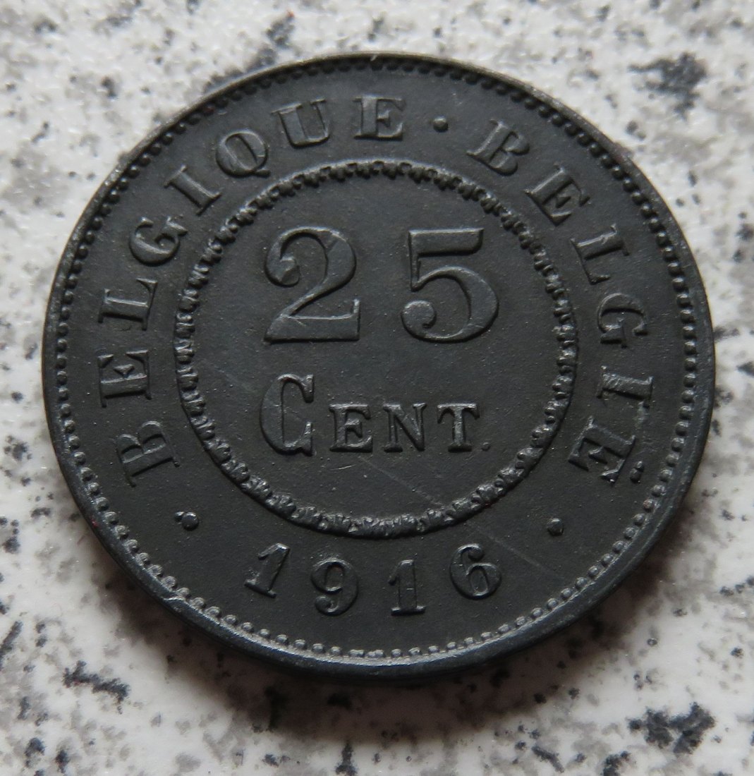  Belgien 25 Centimes 1916   