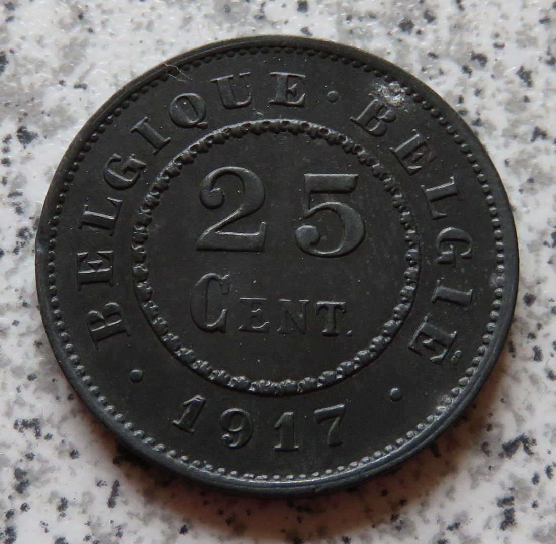  Belgien 25 Centimes 1917   