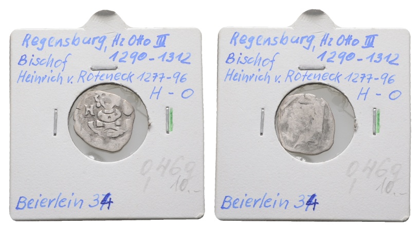  Altdeutschland; Regensburg; Pfennig; Otto III; Roteneck   