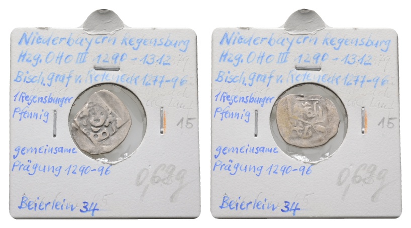  Altdeutschland; Regensburg; Pfennig; Otto III; Roteneck   