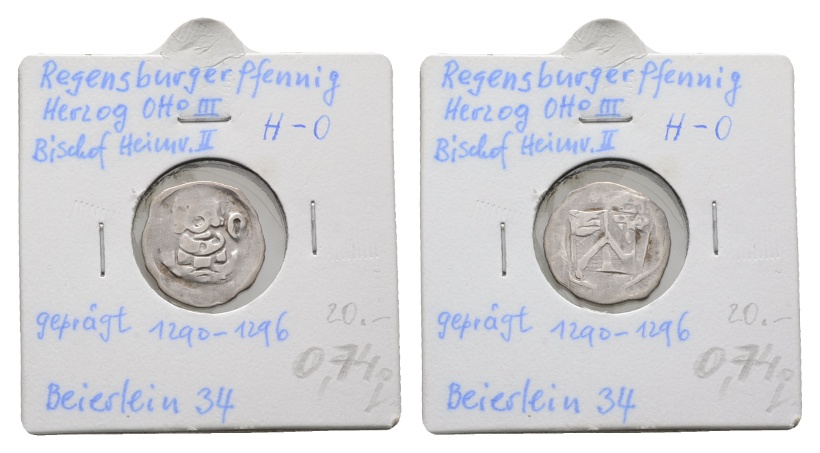  Altdeutschland; Regensburg; Pfennig; Otto III; Heinrich II   