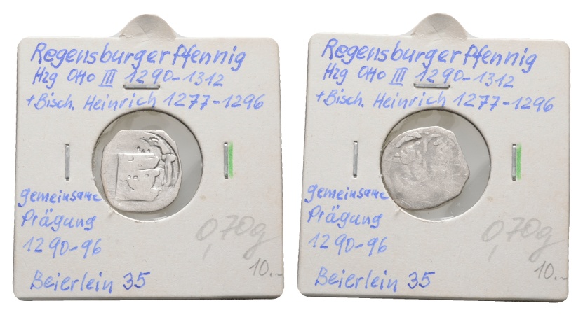  Altdeutschland; Regensburg; Pfennig; Otto III; Heinrich II   