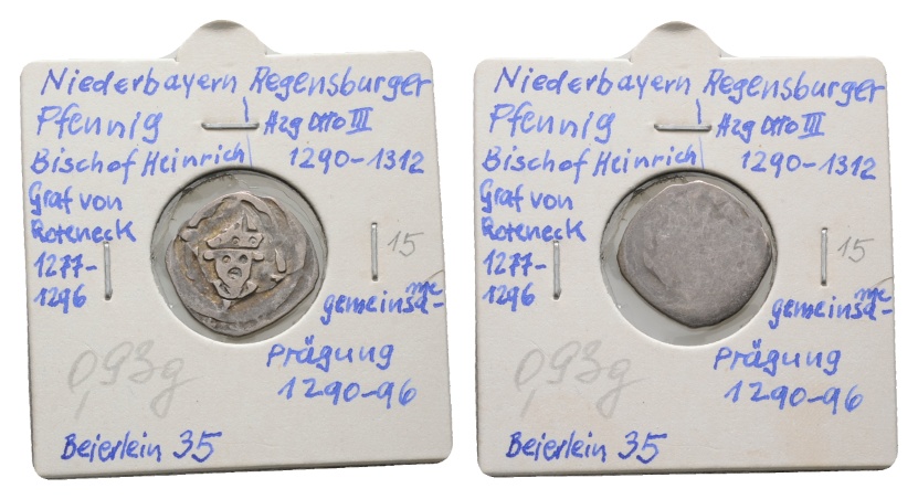  Altdeutschland; Regensburg; Pfennig; Otto III; Heinrich, Roteneck   