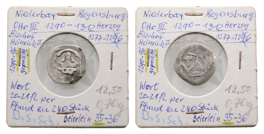  Altdeutschland; Regensburg; Pfennig; Otto III; Heinrich II   