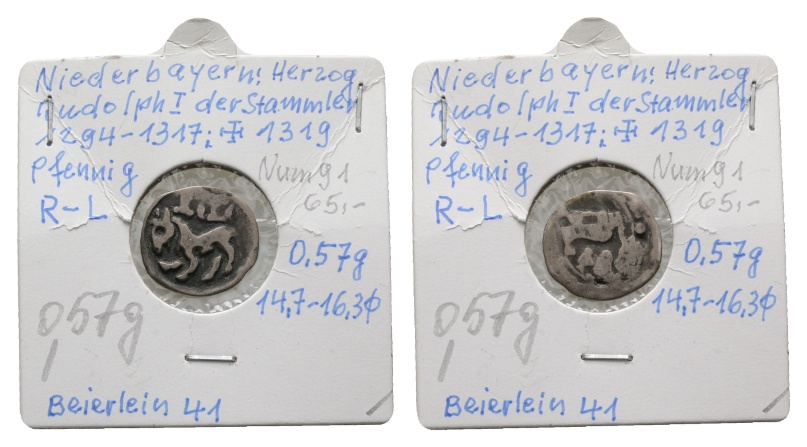  Altdeutschland; Niederbayern; Pfennig; Rudolph I   