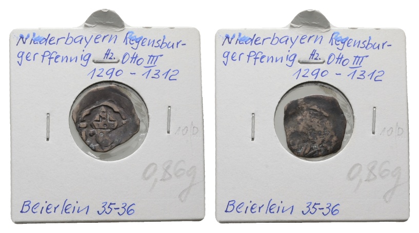  Altdeutschland; Regensburg; Pfennig; Otto III   