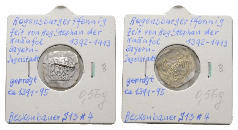  Altdeutschland; Regensburg; Pfennig; Stephan der Knäufel   