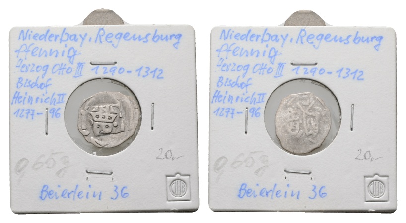  Altdeutschland; Regensburg; Pfennig; Otto III; Heinrich II   