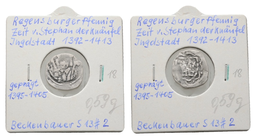  Altdeutschland; Regensburg; Pfennig; Stephan der Knäufel   