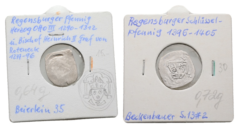  Altdeutschland; Regensburg; Pfennig; Otto III, Heinrich II   