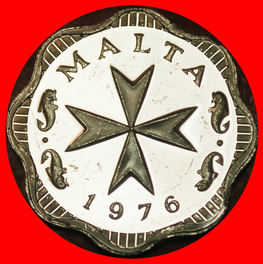  Ⰶ USA (1972-2007): MALTA ★ 2 MILS 1976 PROOF HOSPITALLER CROSS!★LOW START ★ NO RESERVE!   