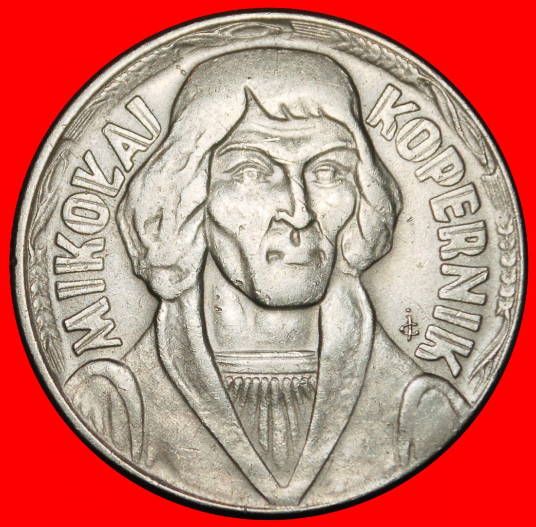  Ⰶ COPERNICUS (1473-1543): POLAND ★ 10 ZLOTYS 1965 BIG TYPE (1959-1965)!★LOW START ★ NO RESERVE!   