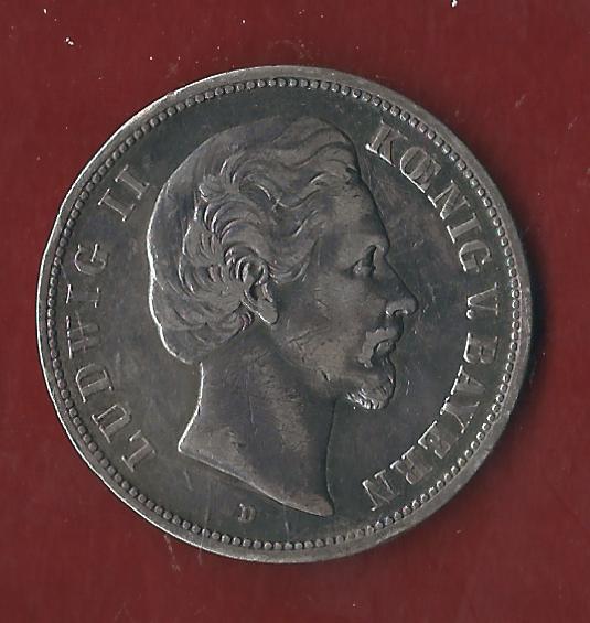  5 Mark Bayern Ludwig II 1874 Koblenzer Münzen Studio Koblenz Frank Maurer AH64   