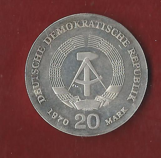  DDR 20 Mark Engels 1970 Koblenzer Münzen Studio Koblenz Frank Maurer AH111   